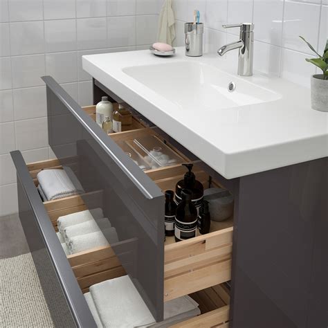 <strong>GODMORGON</strong>/TOLKEN / TÖRNVIKEN Bathroom vanity, 102x49x74 cm (40 1/8x19 1/4x29 1/8 ") $ 649. . Ikea godmorgon